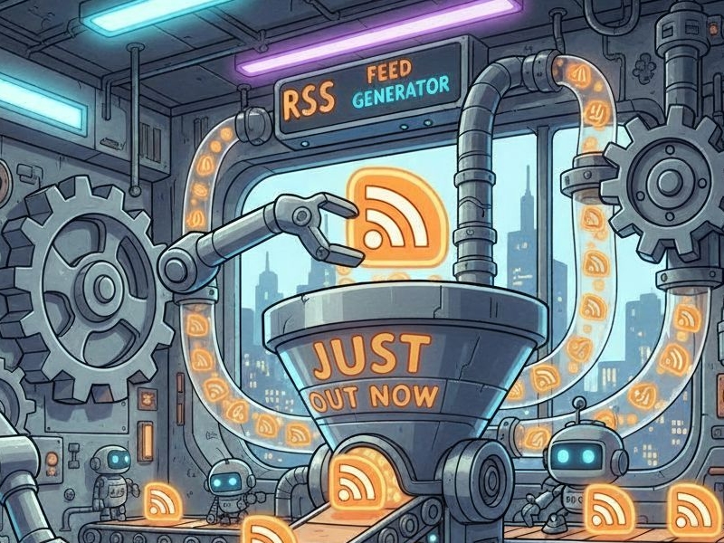 JustOutNow white-label RSS feed service